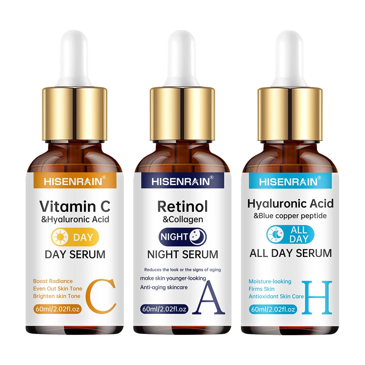 Sérum Trio Anti-Âge & Hydratation — Kit Complet 3-en-1